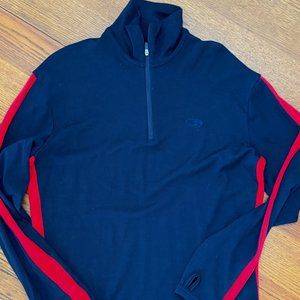 Men's Icebreaker Merino Wool Bodyfit 260 Base Layer 1/4 Zip Sweater Size M